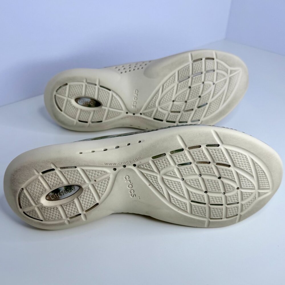Men's Size 8 CROCS LITERIDE 360 MARBLED PACER SHOES ARMY GREEN-MULTI COLOR - Picture 3 of 8